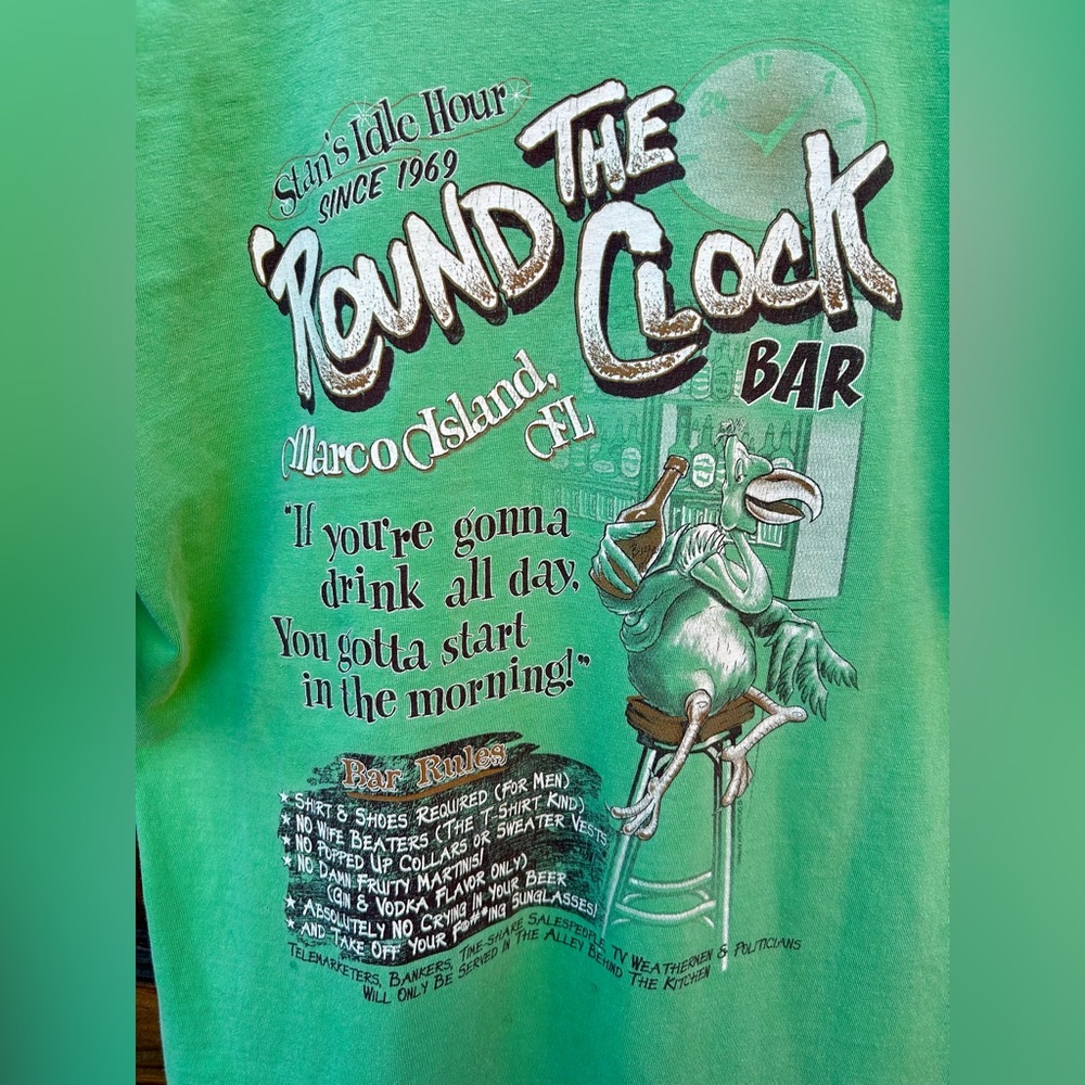 Round the Clock Stan’s Idle Hour Graphic Tee Shirt size Medium
